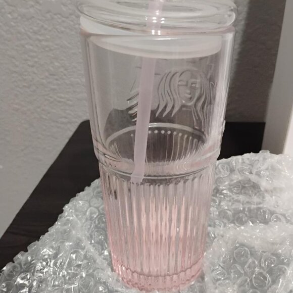 Starbucks Pink Sakura Straw Cup Cherry Blossom Topper Glass Bottle Tumbler NIB - Picture 3 of 5